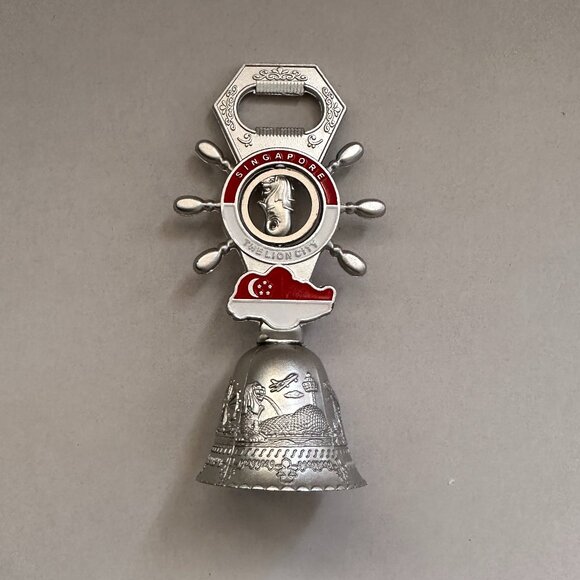 Bell Table Decor Bottle Opener Paper Holder Metal 4.5" - Picture 1 of 9